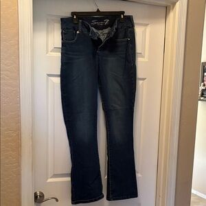 Seven7 Women's Slim Boot Cut Jeans - Dark Blue Size 12